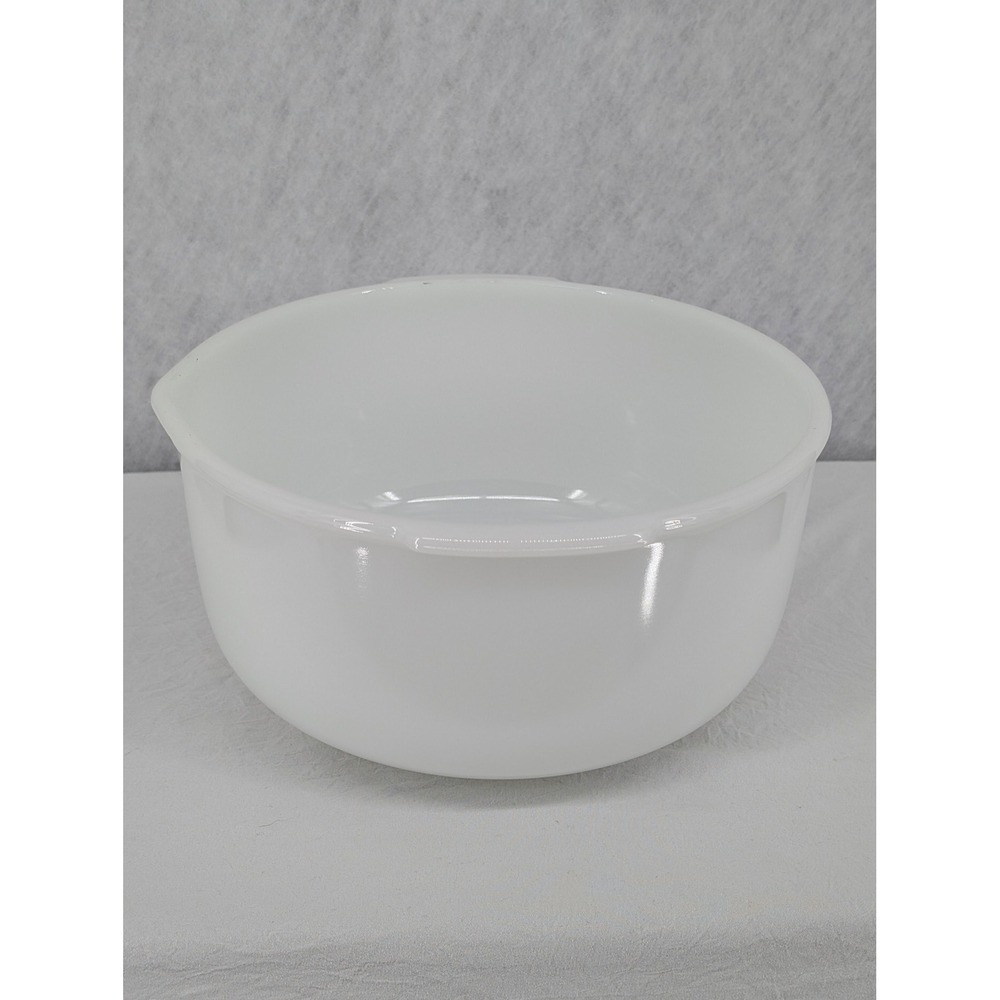Vintage Fire-King for Sunbeam Milk Glass Mixing Bowl White 9 Inch 4 Qt USA Made